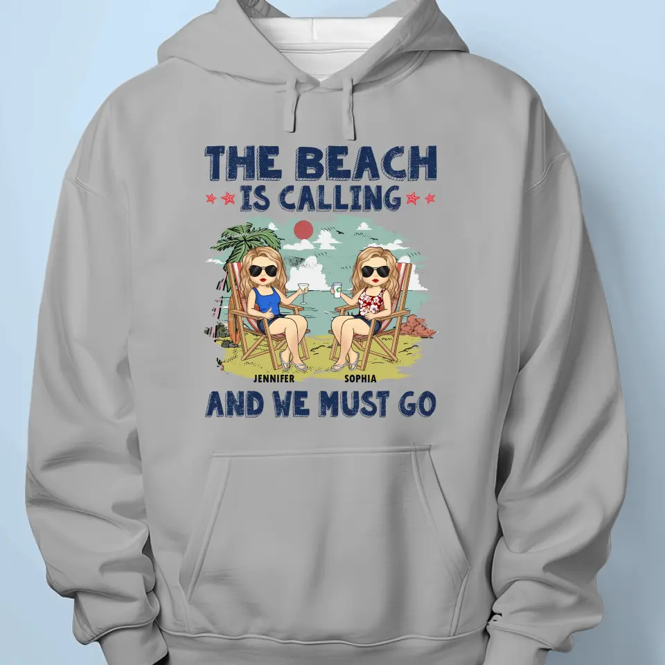 Love You To The Beach And Back - Bestie Personalized Custom Unisex T-shirt, Hoodie, Sweatshirt - Summer Vacation Gift For Best Friends, BFF, Sisters - Image 5