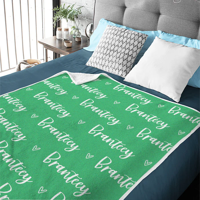 Lovely Lettering - Personalized Custom Name Blanket - Gift For Baby Kids, Youth Teenager Adult, Newborn Baby Receiving Gift - Image 3