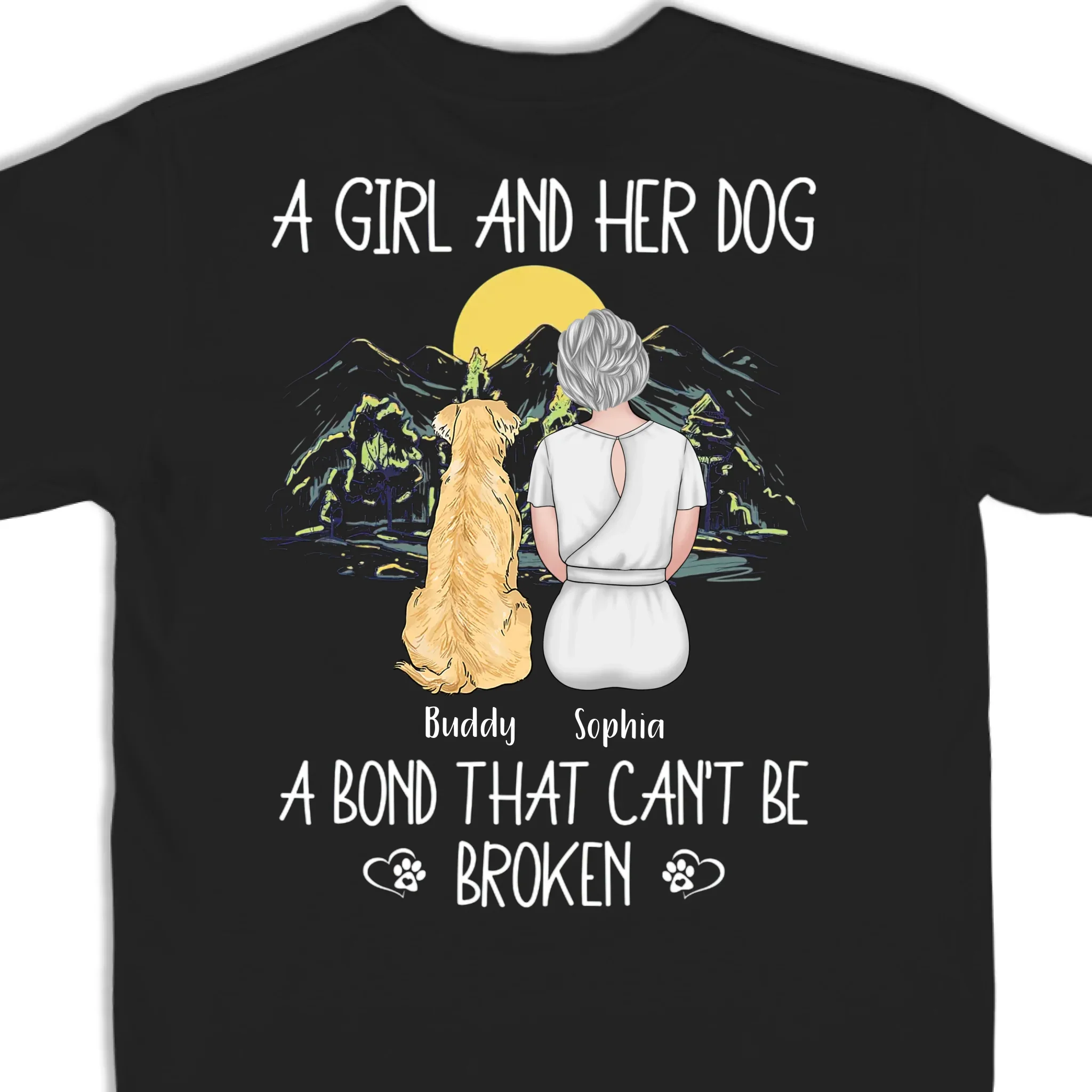 Loyal Hearts Come With Wagging Tails - Dog Personalized Custom Back Printed Unisex T-shirt, Hoodie, Sweatshirt - Gift For Pet Owners, Pet Lovers - Image 2