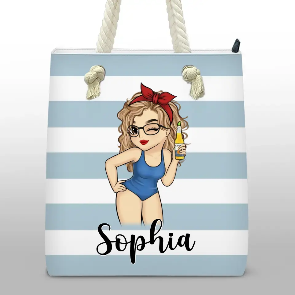 Making Memories Under The Sun - Bestie Personalized Custom Beach Bag - Summer Vacation Gift For Best Friends, BFF, Sisters - Image 2