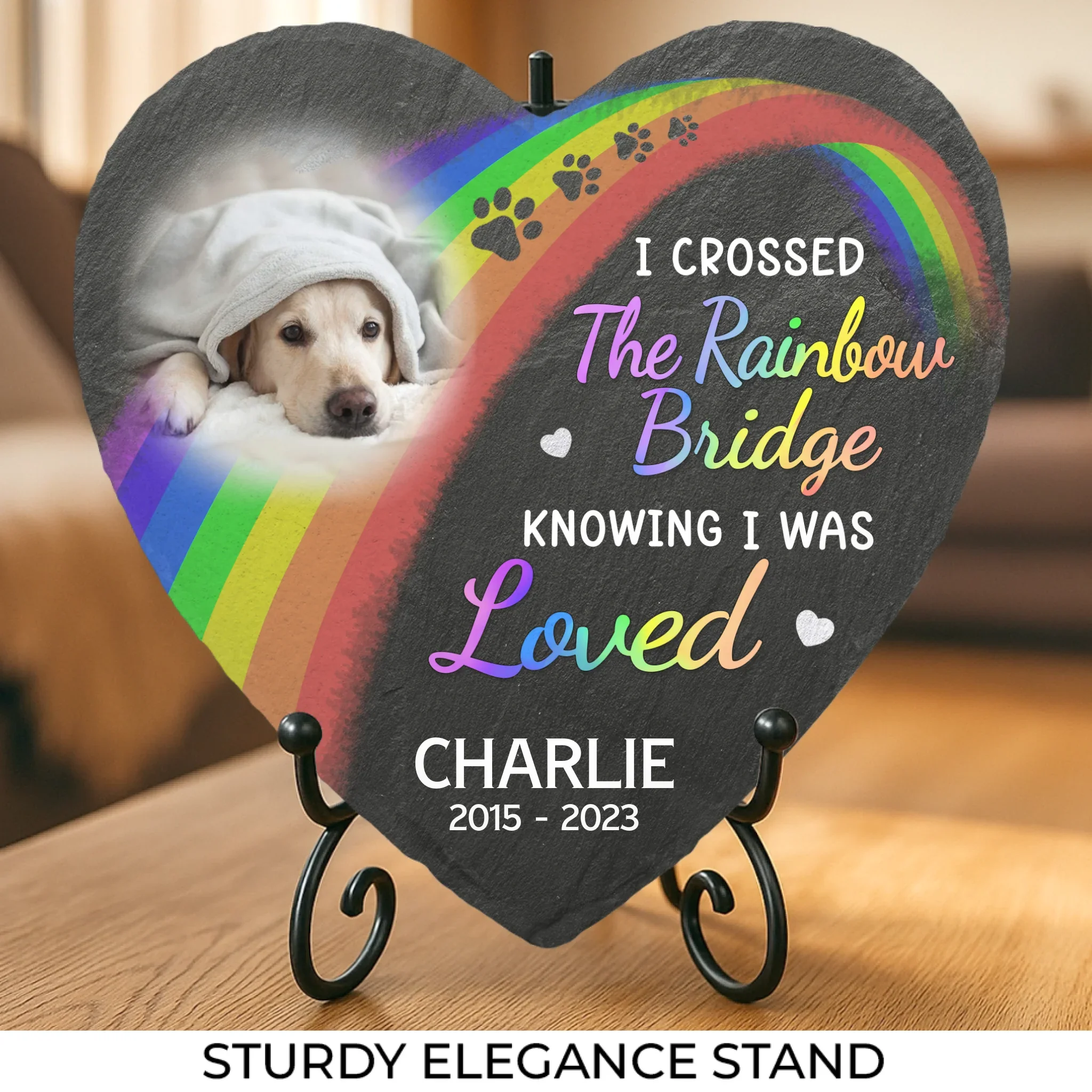 Memorial Personalized Custom Heart Shaped Memorial Stone - New Arrival, Sympathy Gift For Pet Owners, Pet Lovers AMZ - Image 2