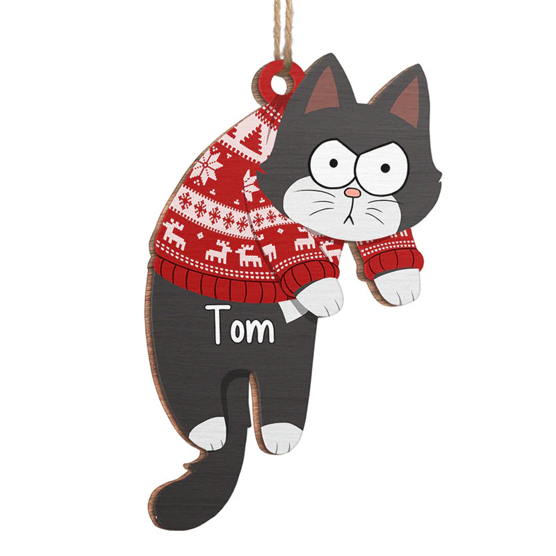 Meowy Christmas And Let The Chaos Ensue - Cat Personalized Custom Ornament - Wood Custom Shaped - Christmas Gift For Pet Owners, Pet Lovers - Image 2