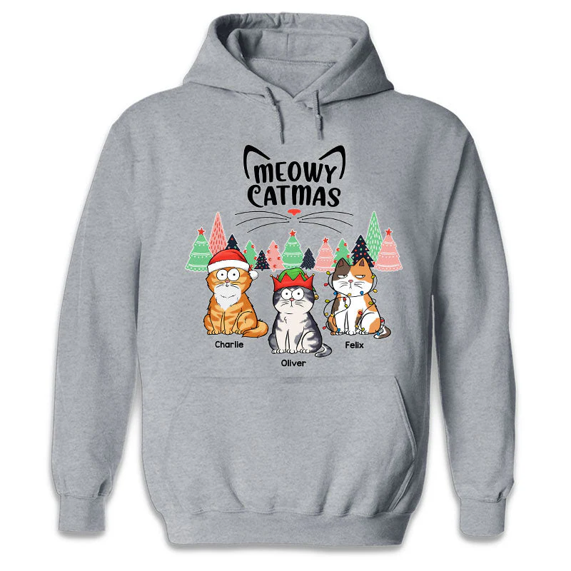 Meowy Christmas And Let The Chaos Ensue - Dog & Cat Personalized Custom Unisex T-shirt, Hoodie, Sweatshirt - Christmas Gift For Pet Owners, Pet Lovers - Image 5