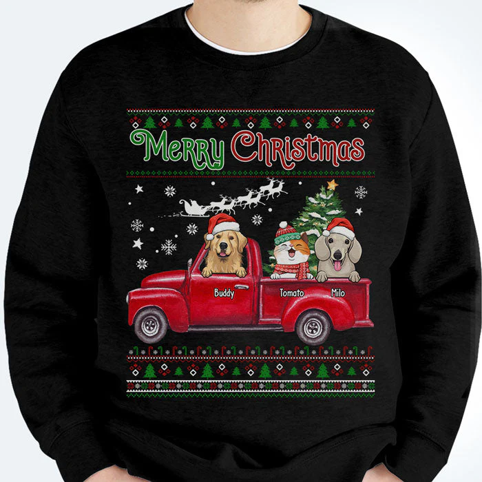 Merry Christmas - Personalized Custom Unisex T-shirt, Hoodie, Sweatshirt - Gift For Pet Lovers, Christmas Gift - Image 2