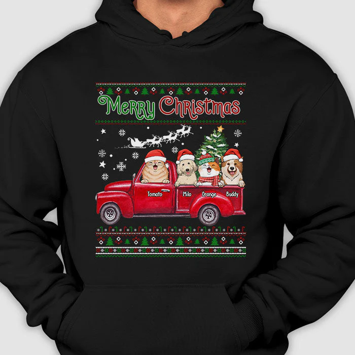 Merry Christmas - Personalized Custom Unisex T-shirt, Hoodie, Sweatshirt - Gift For Pet Lovers, Christmas Gift - Image 4