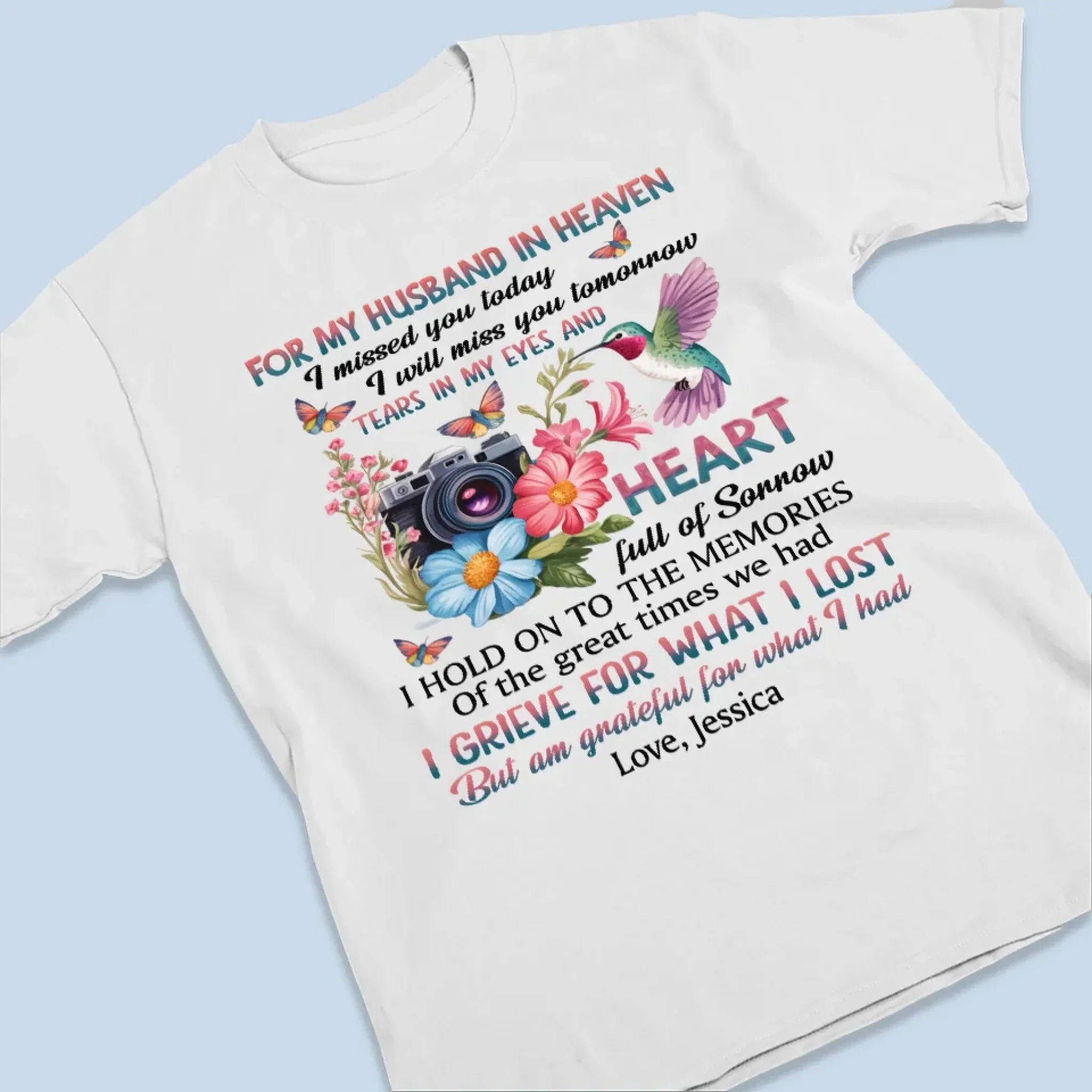 Missing You Every Day, Loving You Always - Memorial Personalized Custom Unisex T-shirt, Premium T-shirt, Hoodie - Sympathy Gift For Family Members - Image 3