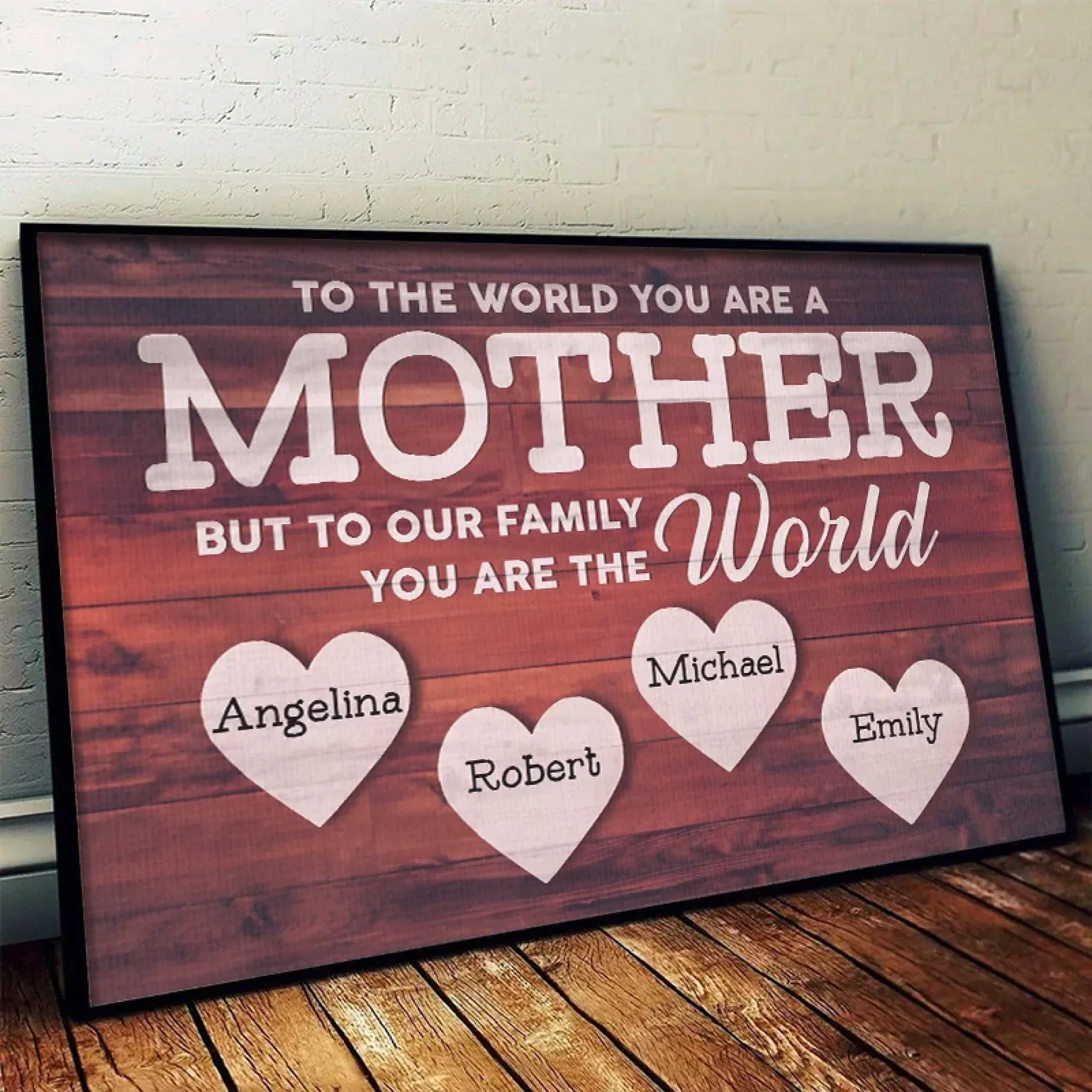 Mom Is The World’s Most Beautiful Place - Family Personalized Custom Horizontal Poster - Gift For Mom - Image 4