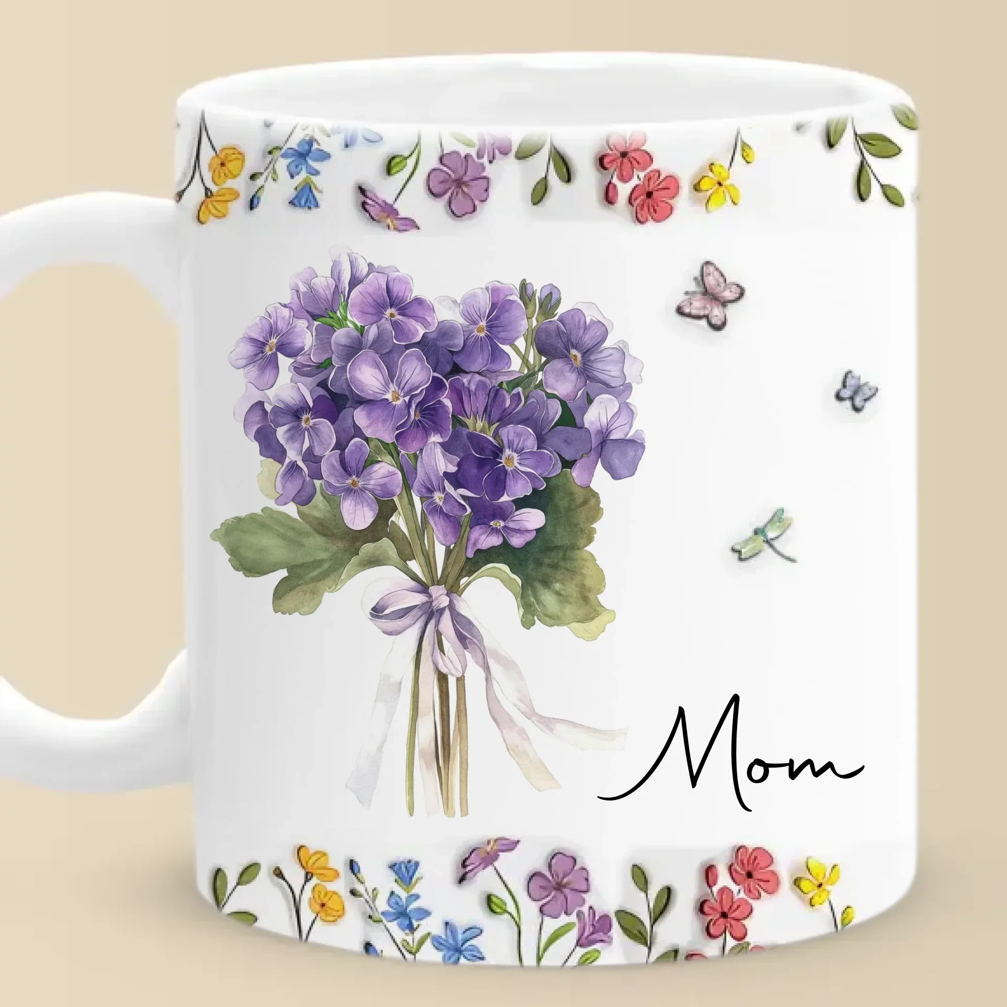 Mom, My First And Forever Love - Family Personalized Custom 3D Inflated Effect Printed Mug - Mother's Day Gift For Mom, Grandma - Image 2