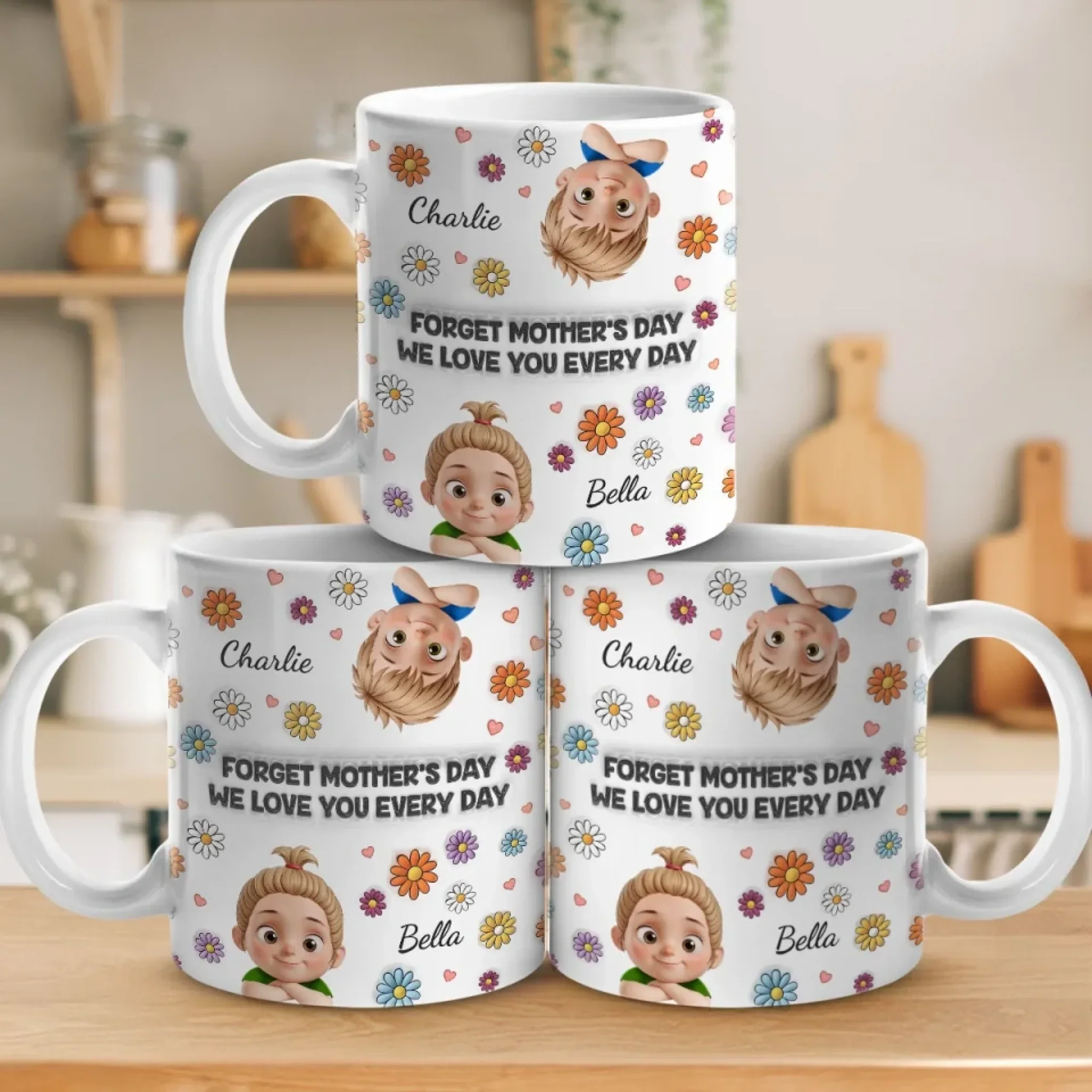 Mom, Our Love Is Endless - Family Personalized Custom 3D Inflated Effect Printed Mug - Mother's Day, Gift For Mom, Grandma - Image 5