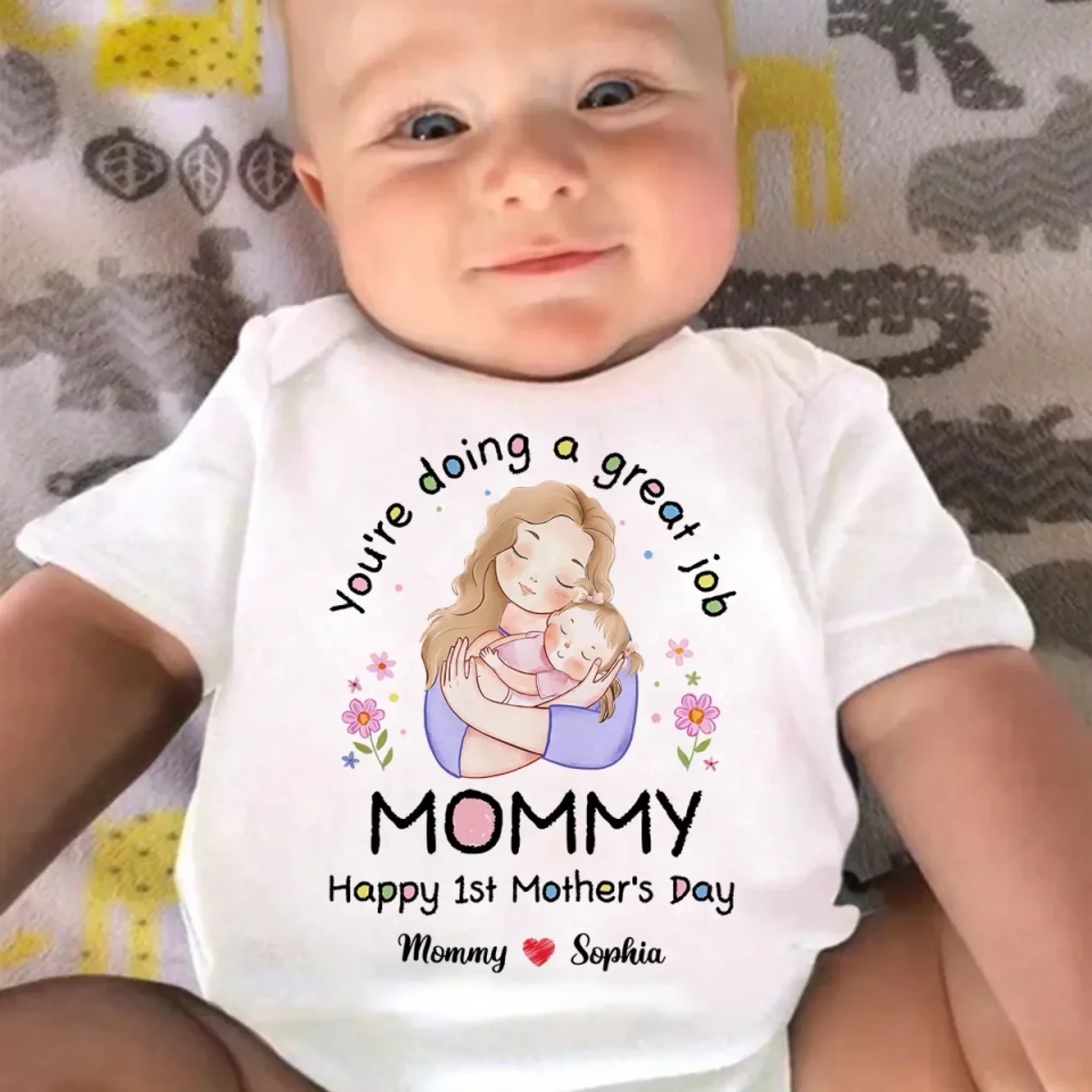 Mom, You’re The Best - Family Personalized Custom Baby Onesie - Mother's Day, Baby Shower Gift, Gift For First Mom - Image 4