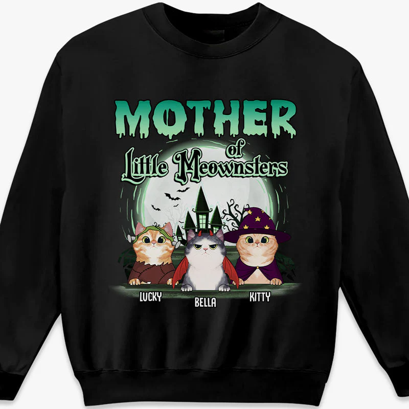 Mommy Of Little Meownsters - Cat Personalized Custom Unisex T-shirt, Hoodie, Sweatshirt - Halloween Gift For Pet Owners, Pet Lovers - Image 4