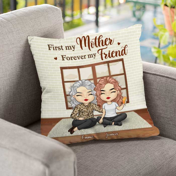 Mother And Daughter Forever Linked Together - Gift For Mom, Personalized Pillow (Insert Included) - Image 2