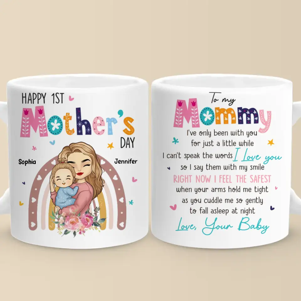 Mother’s Love Is Peace - Family Personalized Custom Mug - Mother's Day, Baby Shower Gift, Gift For First Mom - Image 2
