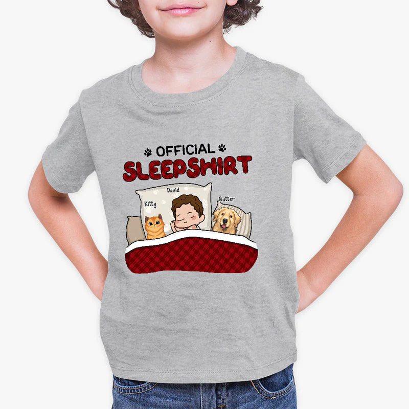 My Adorable Pajama Official Sleepshirt - Dog Personalized Custom Kid T-shirt - Gift For Kid, Pet Owners, Pet Lovers - Image 2