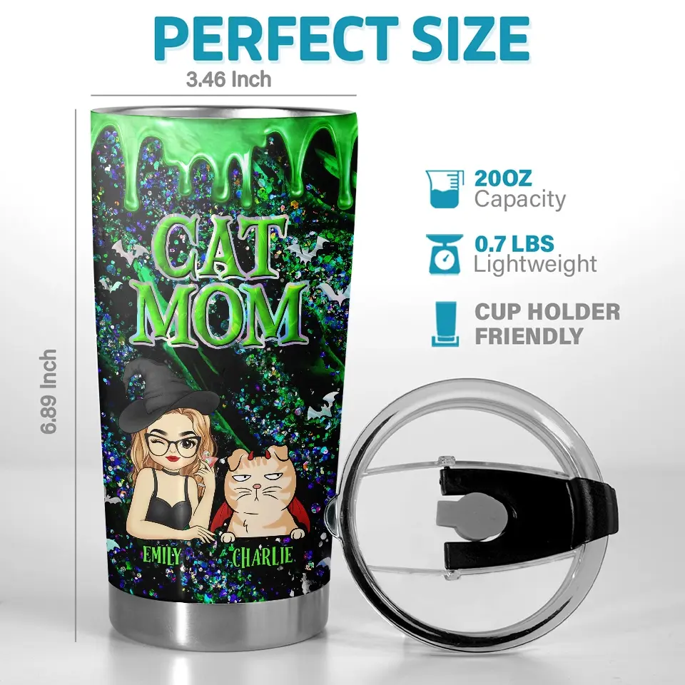 My Cat Is Ready To Cast Some Purrfectly Magical Spells This Halloween - Cat Personalized Custom Tumbler - Halloween Gift For Pet Owners, Pet Lovers - Image 3