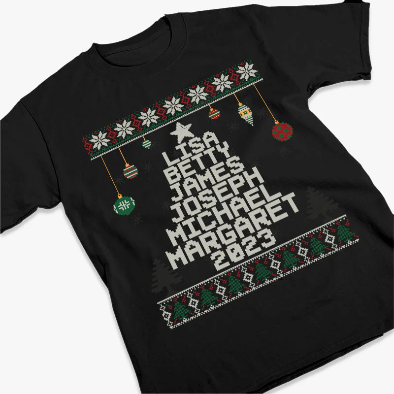 My Christmas Tree, My Love - Family Personalized Custom Unisex T-shirt, Hoodie, Sweatshirt - Christmas Gift For Family Members - Image 2
