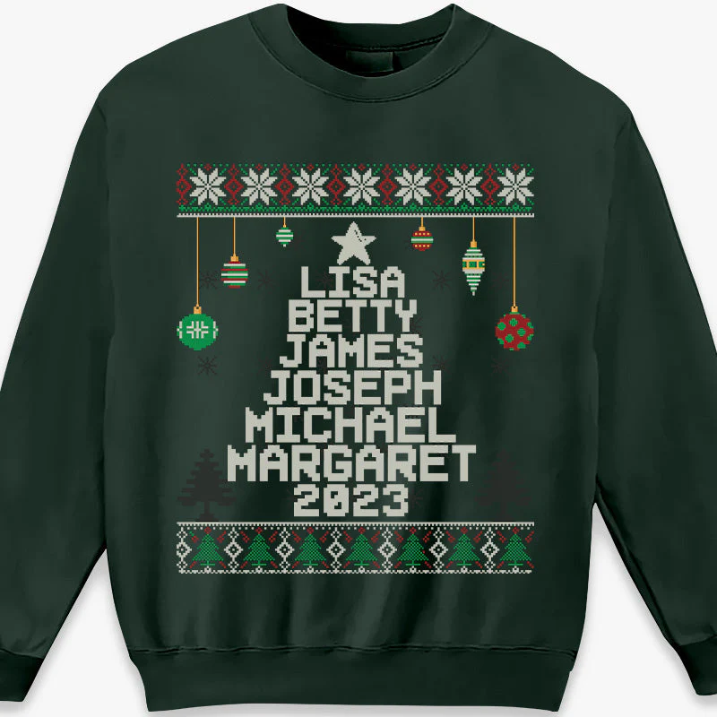 My Christmas Tree, My Love - Family Personalized Custom Unisex T-shirt, Hoodie, Sweatshirt - Christmas Gift For Family Members - Image 5