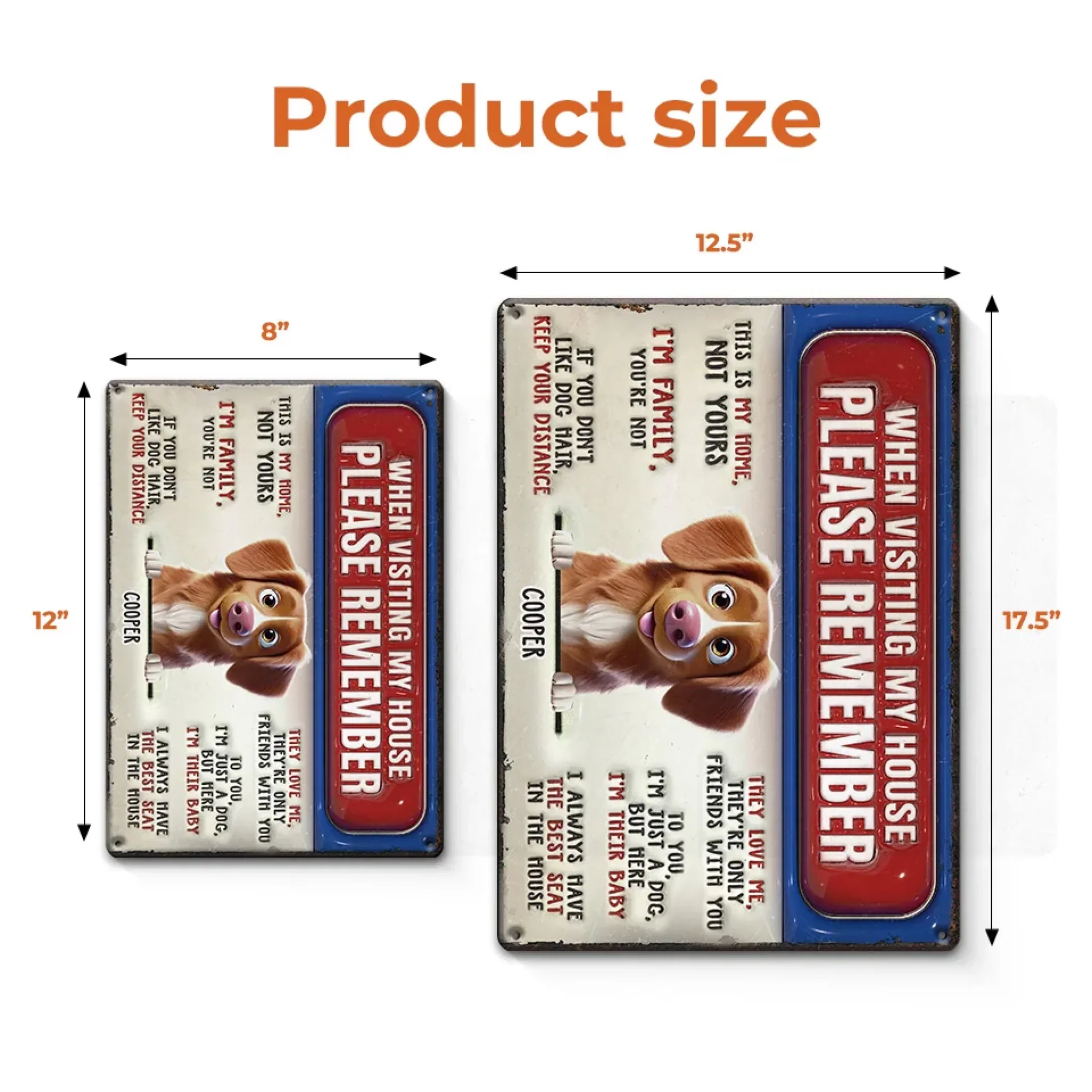 My Dog Makes This House A Home - Dog Personalized Custom 3D Inflated Effect Printed Home Decor Metal Sign - House Warming Gift For Pet Owners, Pet Lovers - Image 5