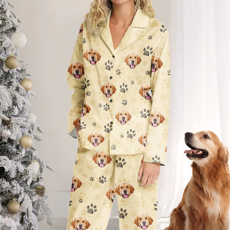 Custom Photo My Dog Thinks I'm Cool - Dog & Cat Personalized Custom Face Photo Pajamas - Christmas Gift For Pet Owners, Pet Lovers - Image 4