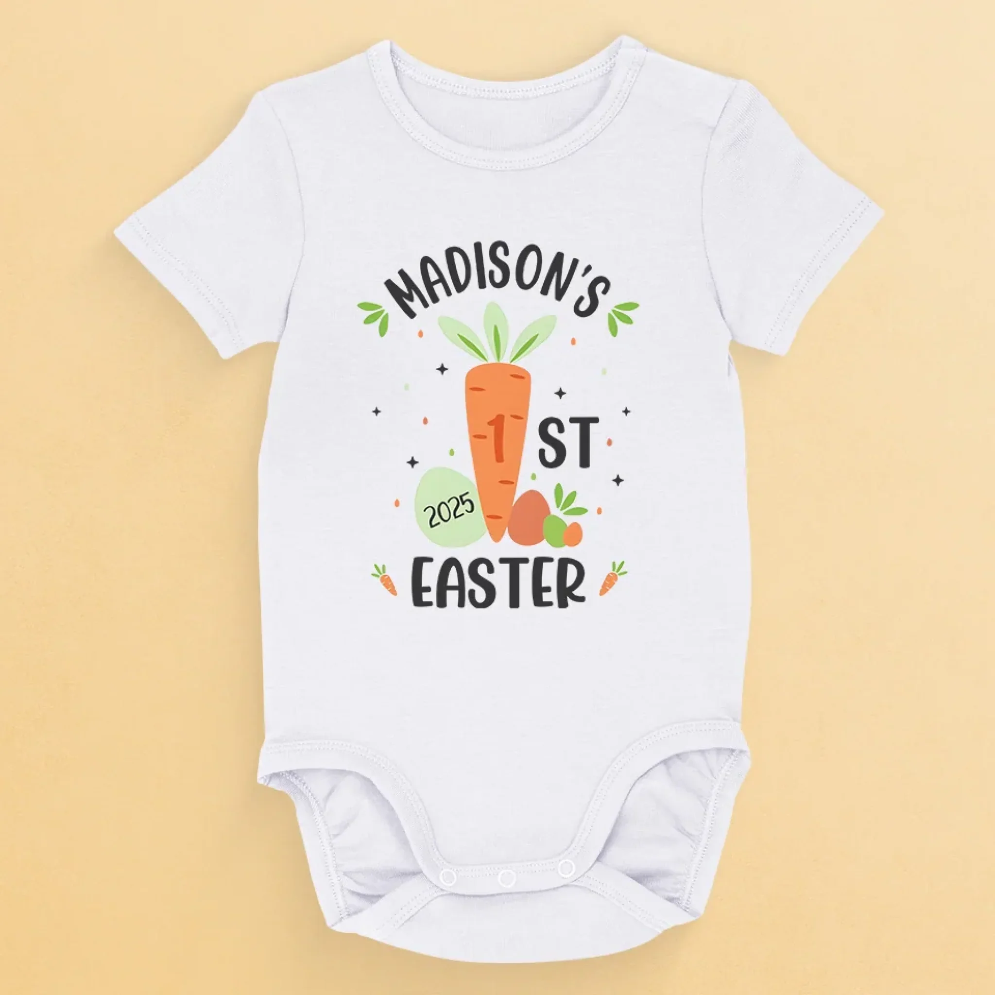 My First Easter Adventure - Family Personalized Custom Baby Onesie - Easter Gift For Baby Kids, Newborn Baby