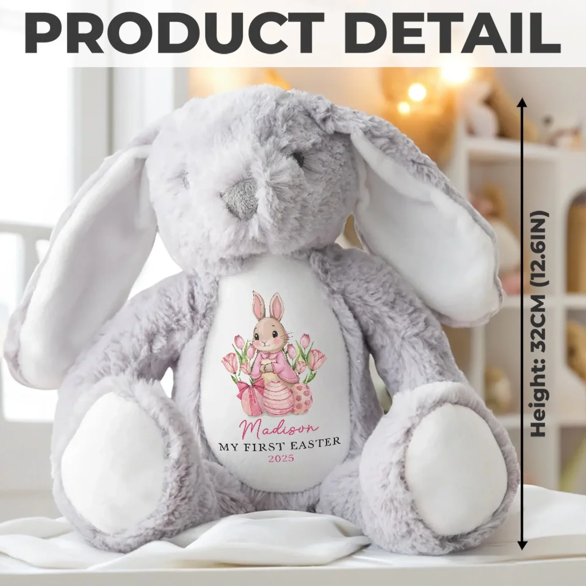 My First Easter - Family Personalized Custom Easter Bunny Plush - Easter Gift For Family Members - Image 8