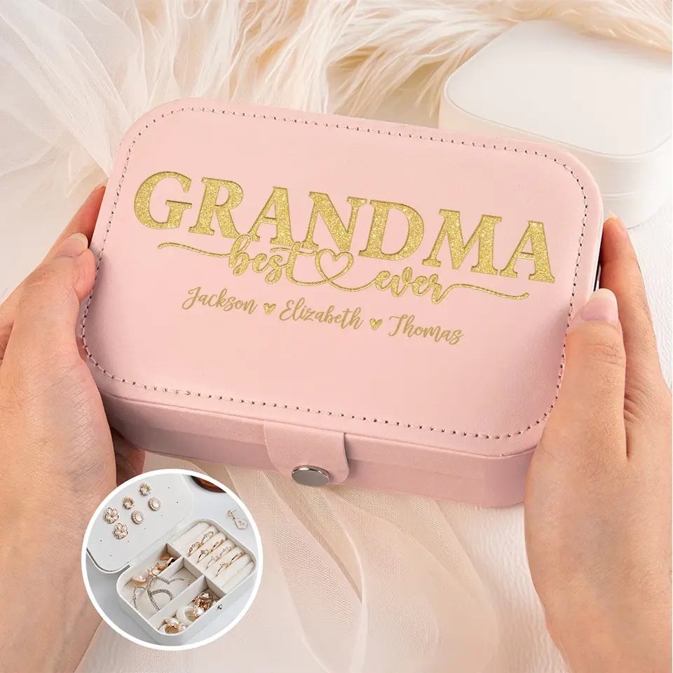 My Greatest Blessings Call Me Mom - Family Personalized Custom Jewelry Case - Gift For Mom, Grandma - Image 4