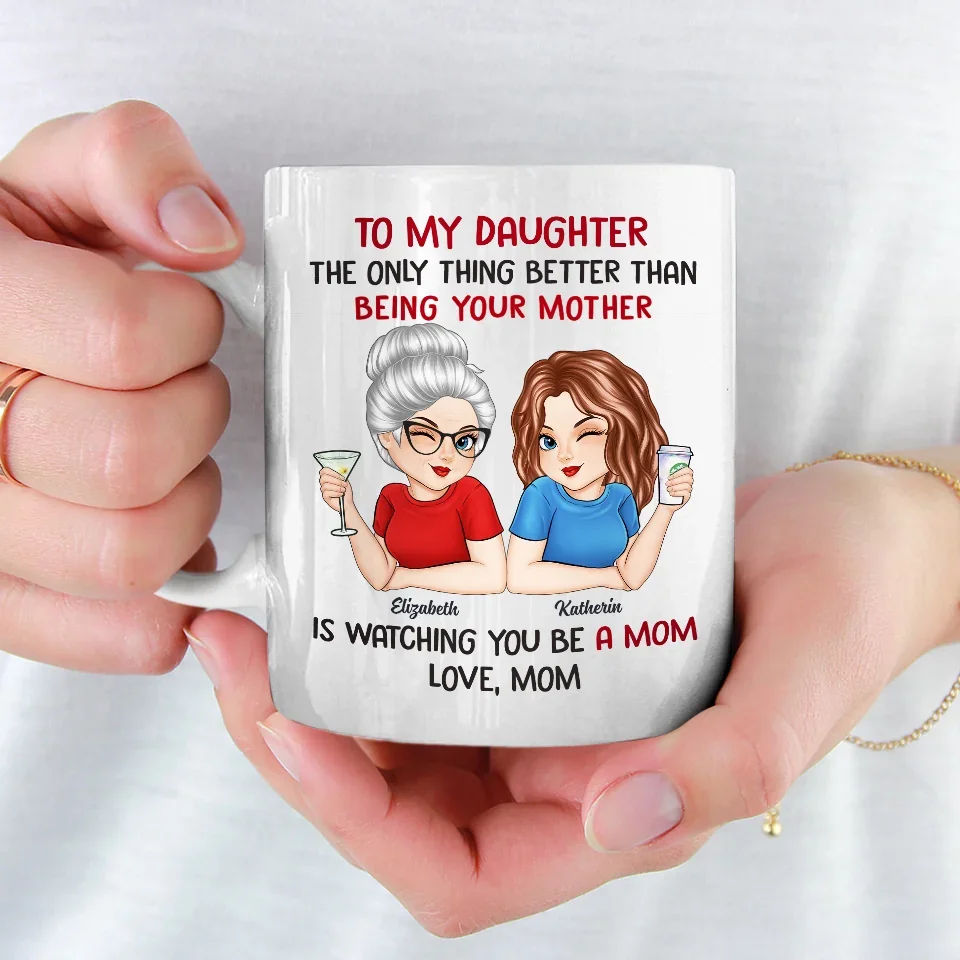 My Greatest Reward Is Seeing You Thrive As A Mother - Family Personalized Custom Mug - Gift For Mom, Daughter - Image 3