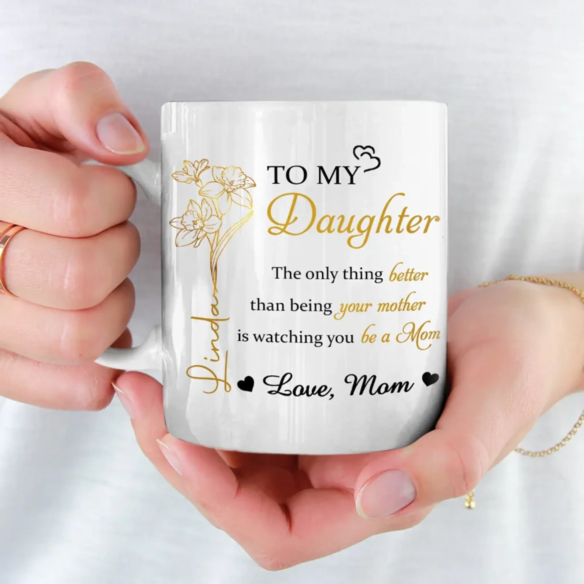 My Heart Is Always With You - Family Personalized Custom Mug - Mother's Day, Gift For Mom, Daughter - Image 3