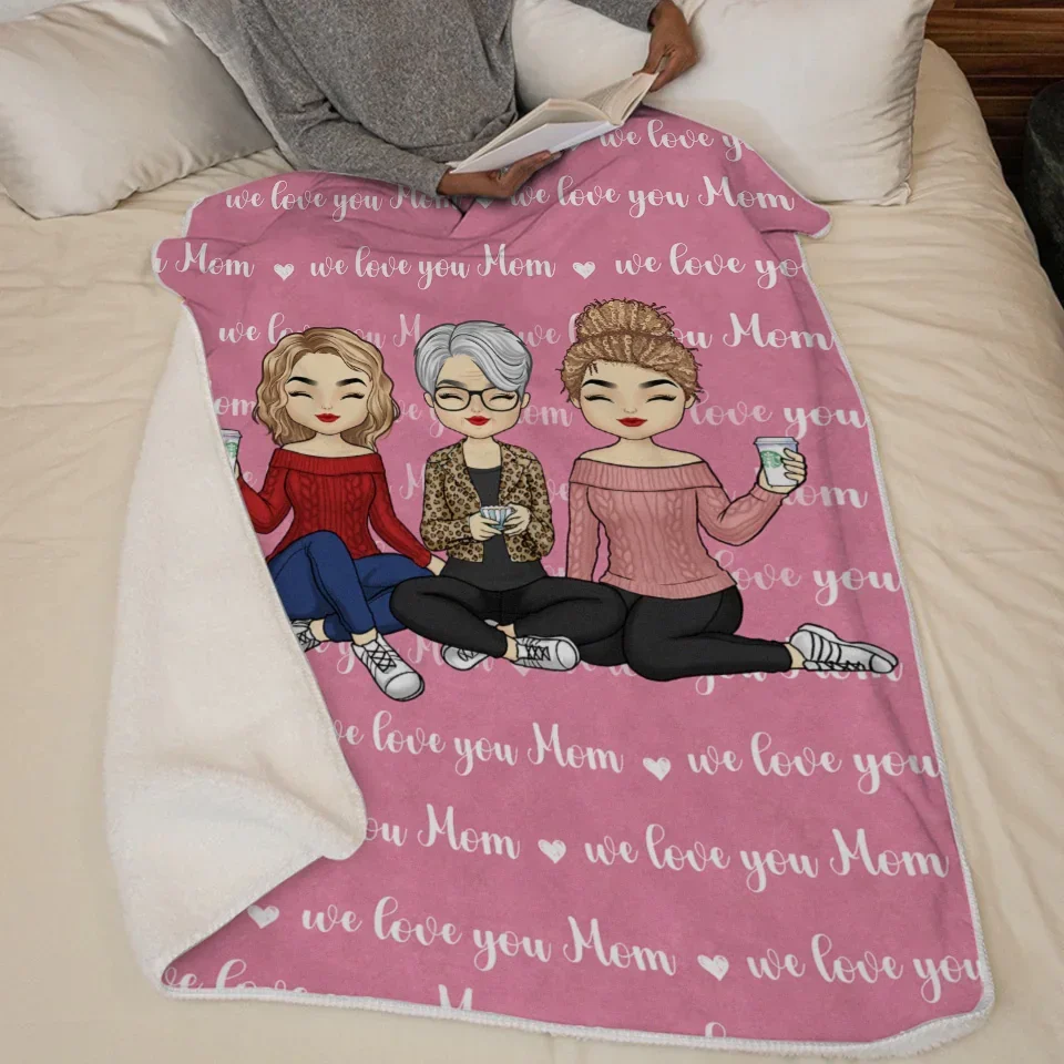 My Heart Is Full Because Of Your Love - Family Personalized Custom Blanket - Gift For Mom, Daughter - Image 5
