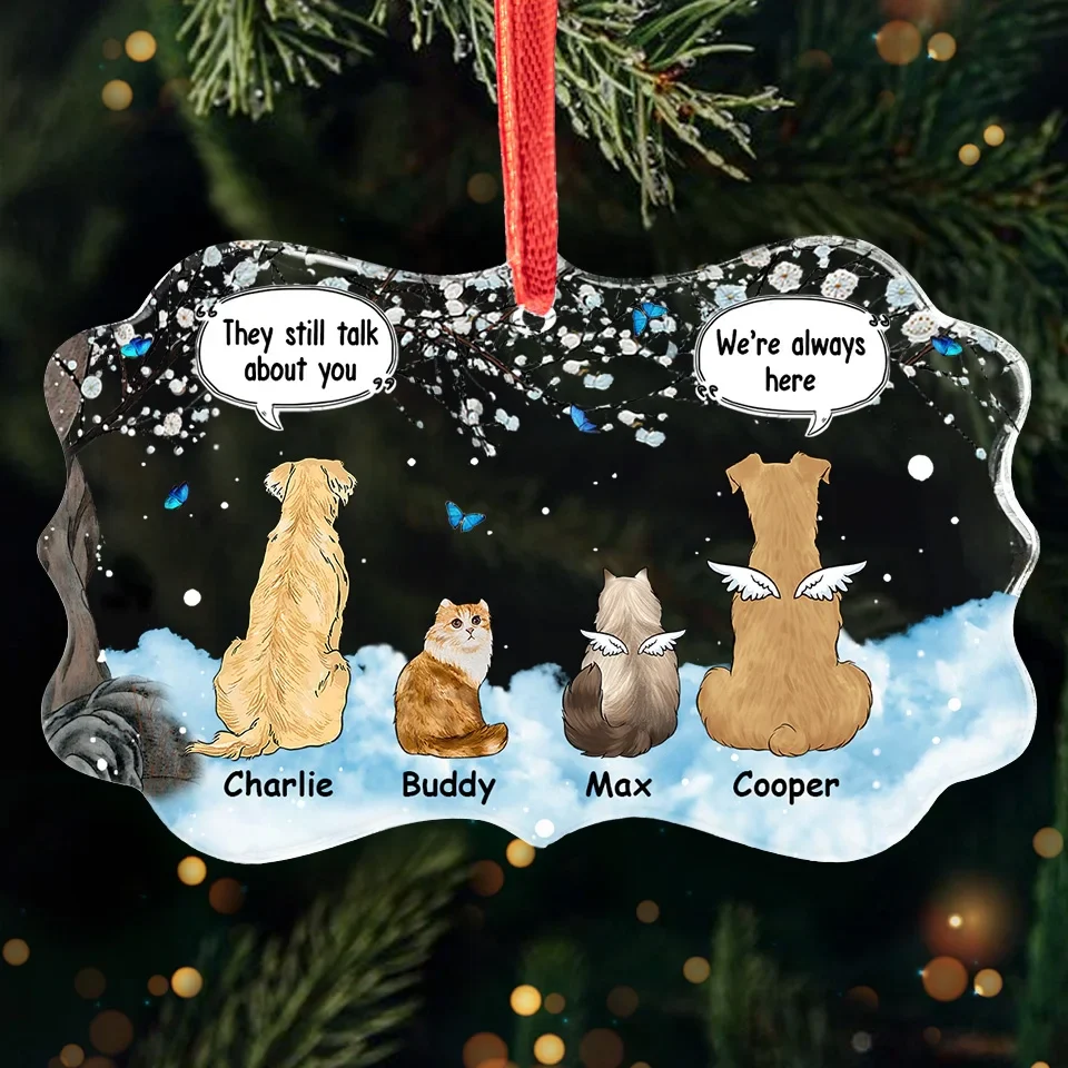 My Heart Will Always Wear The Paw Prints Left By You - Memorial Personalized Custom Benelux Glass Ornament - Sympathy Gift, Christmas Gift For Pet Owners, Pet Lovers