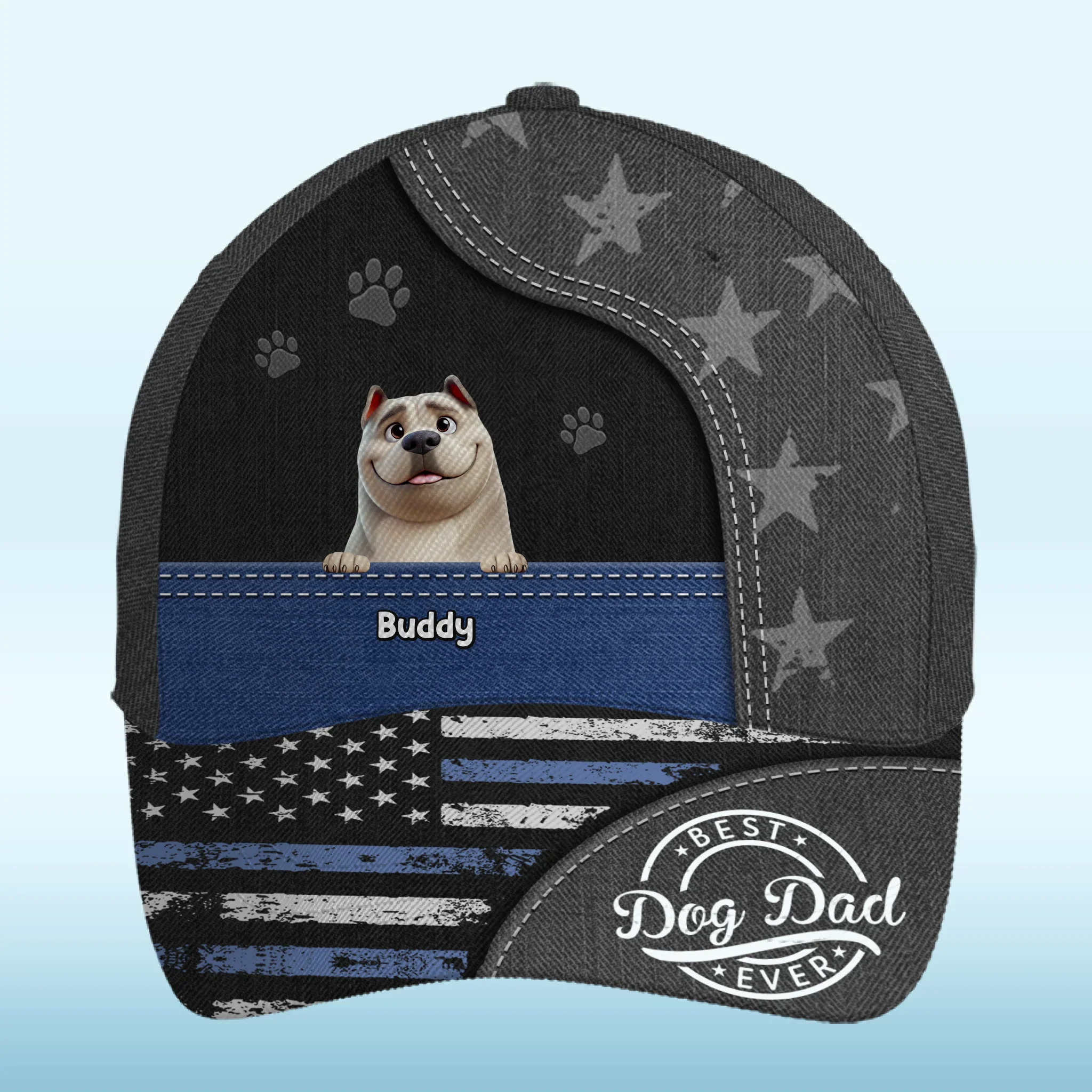 My Kids Bark, And I’m Proud - Dog Personalized Custom Hat, All Over Print Classic Cap - Father's Day, Gift For Pet Owners, Pet Lovers - Image 2