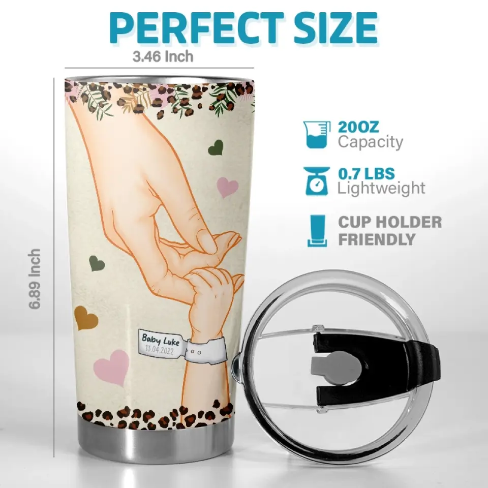 My Mother Is My First Friend And My Forever Friend - Family Personalized Custom Tumbler - Mother's Day, Baby Shower Gift, Gift For First Mom - Image 3