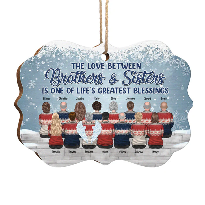 My Siblings Are My Greatest Gifts - Personalized Custom Benelux Shaped Wood/Aluminum Christmas Ornament - Gift For Siblings, Christmas Gift - Image 4