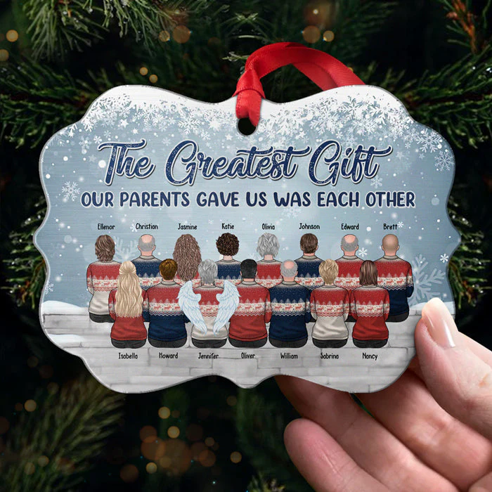 My Siblings Are My Greatest Gifts - Personalized Custom Benelux Shaped Wood/Aluminum Christmas Ornament - Gift For Siblings, Christmas Gift - Image 6