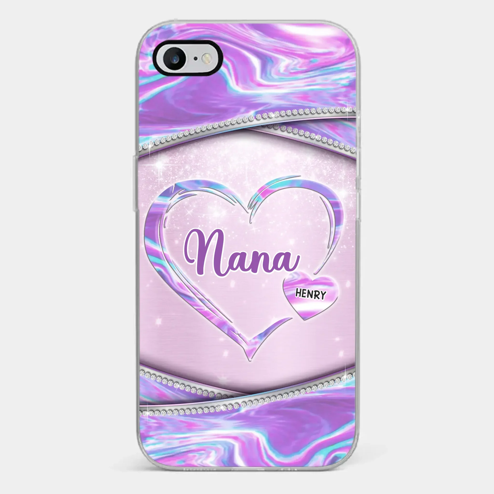 Nana’s Heart, Filled With Love - Family Personalized Custom Clear Phone Case - Mother's Day Gift For Mom, Grandma - Image 23
