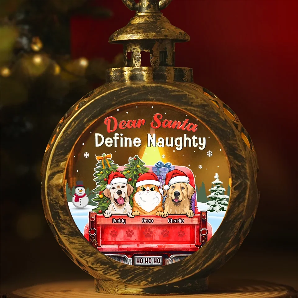Naughty Pets Make The Best Holiday Stories - Dog & Cat Personalized Custom Candlelight Lantern Ornament - Christmas Gift For Pet Owners, Pet Lovers