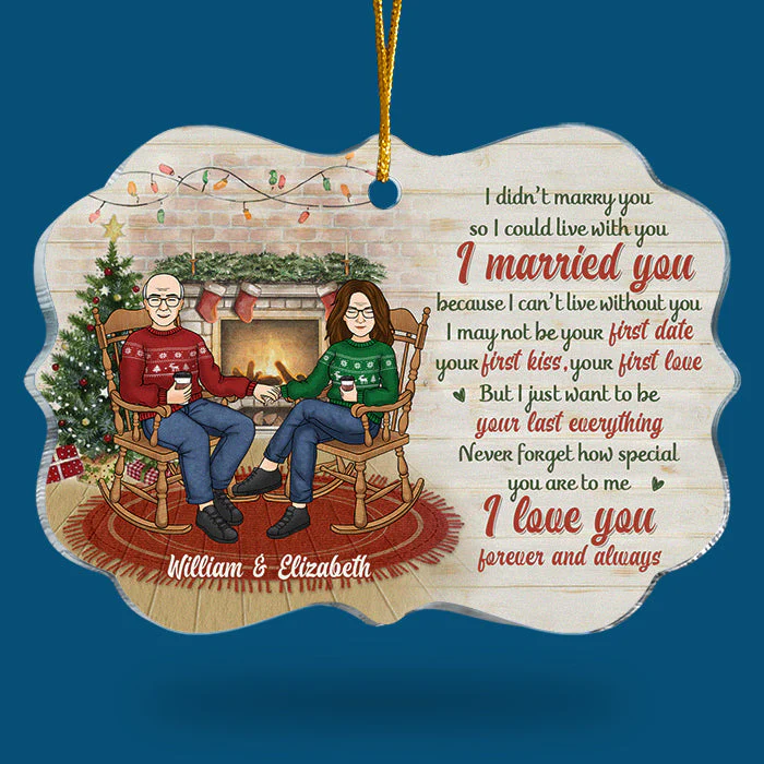 Never Forget How Special You Are To Me - Personalized Custom Benelux Shaped Acrylic Christmas Ornament - Gift For Couple, Husband Wife, Anniversary, Engagement, Wedding, Marriage Gift, Christmas Gift - Image 3