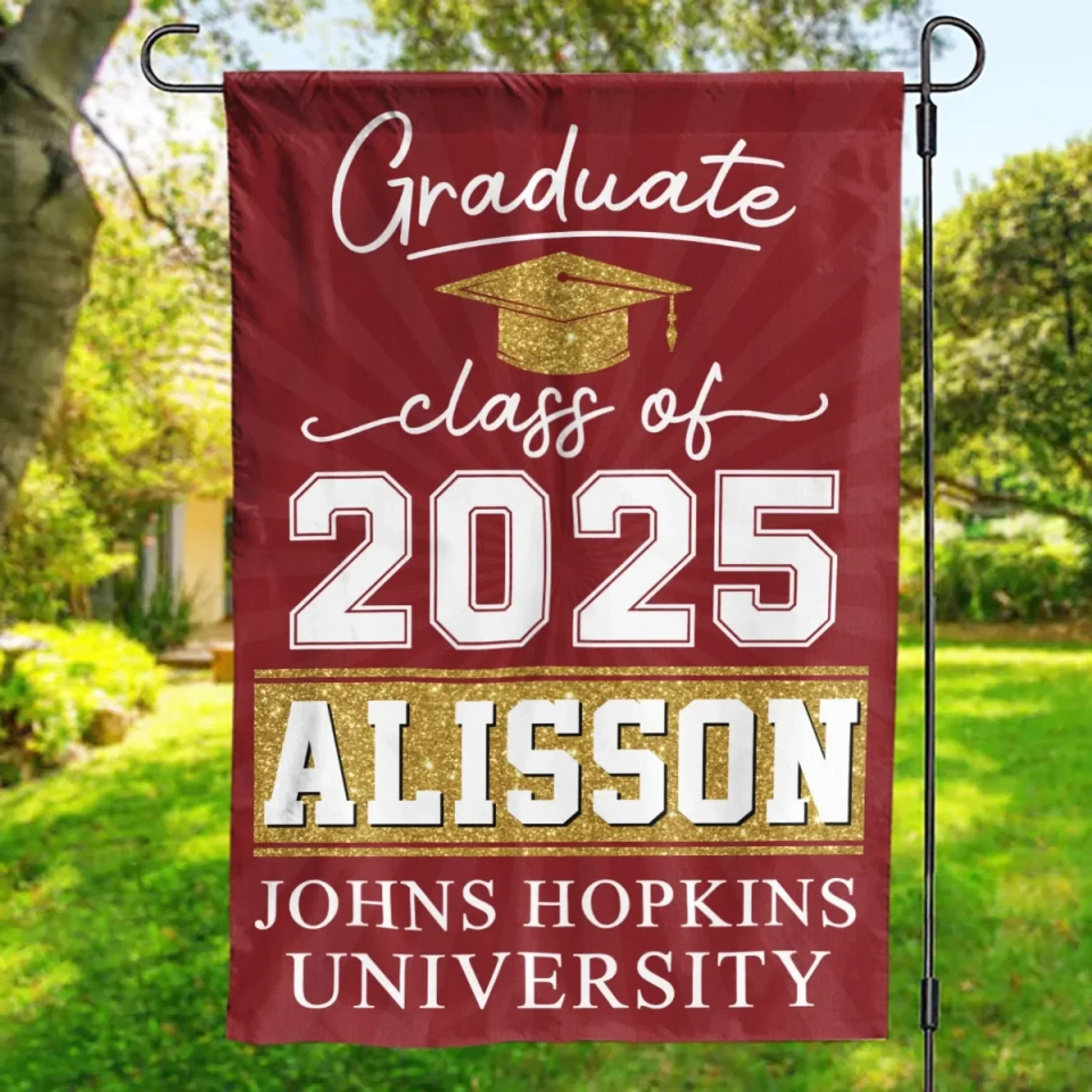 New Beginnings, Endless Possibilities - Family Personalized Custom Flag - Graduation Gift For Family Members, Siblings, Brothers, Sisters - Image 3
