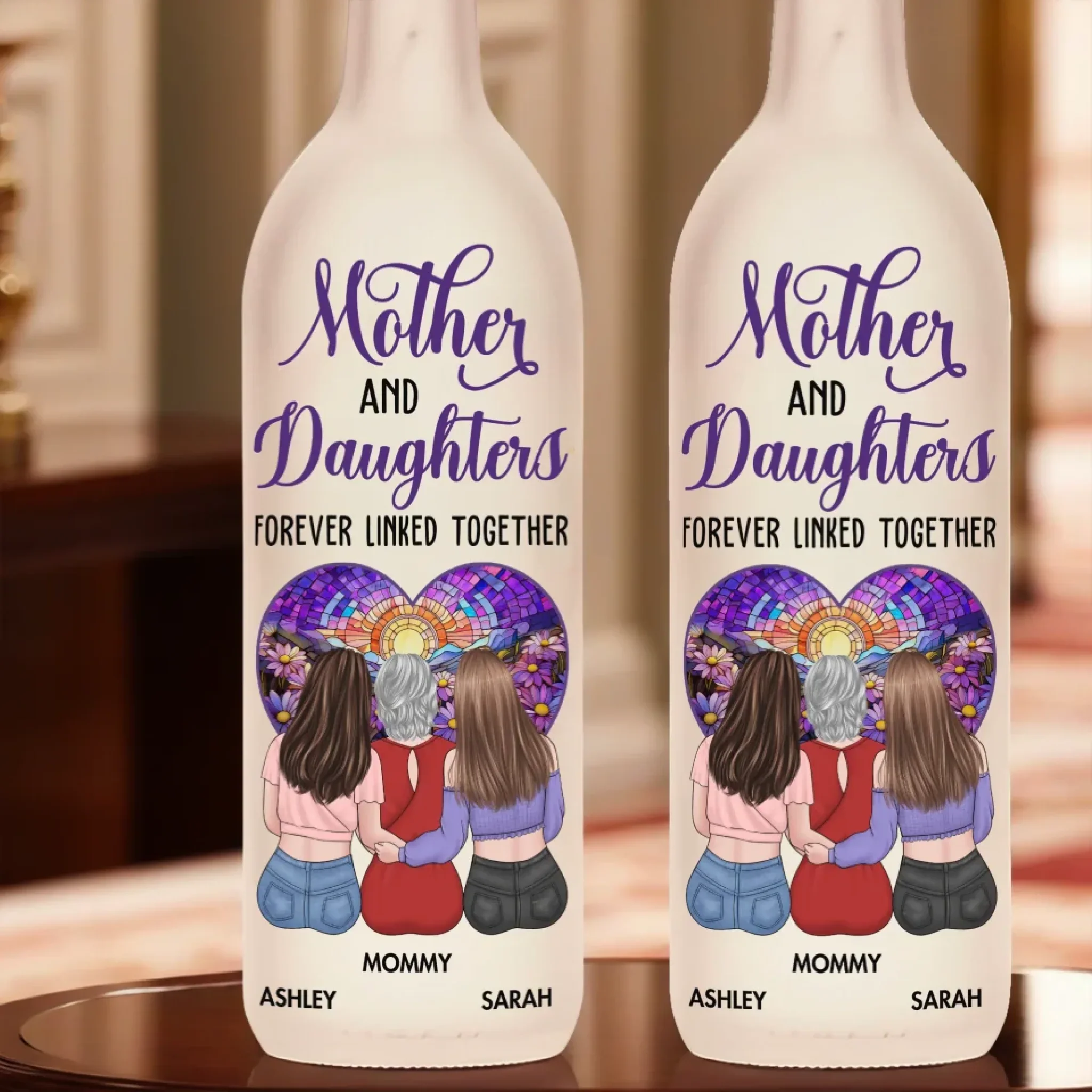 No Bond Is Stronger Than Ours - Family Personalized Custom Bottle Lamp - Mother's Day, Gift For Mom, Daughter, Son - Image 4