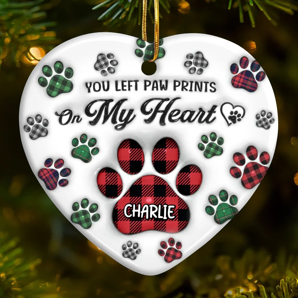 No Longer By My Side But Forever In My Heart - Memorial Personalized Custom 3D Inflated Effect Printed Ornament - Ceramic Round Shaped - Sympathy Gift, Christmas Gift For Pet Owners, Pet Lovers - Image 6