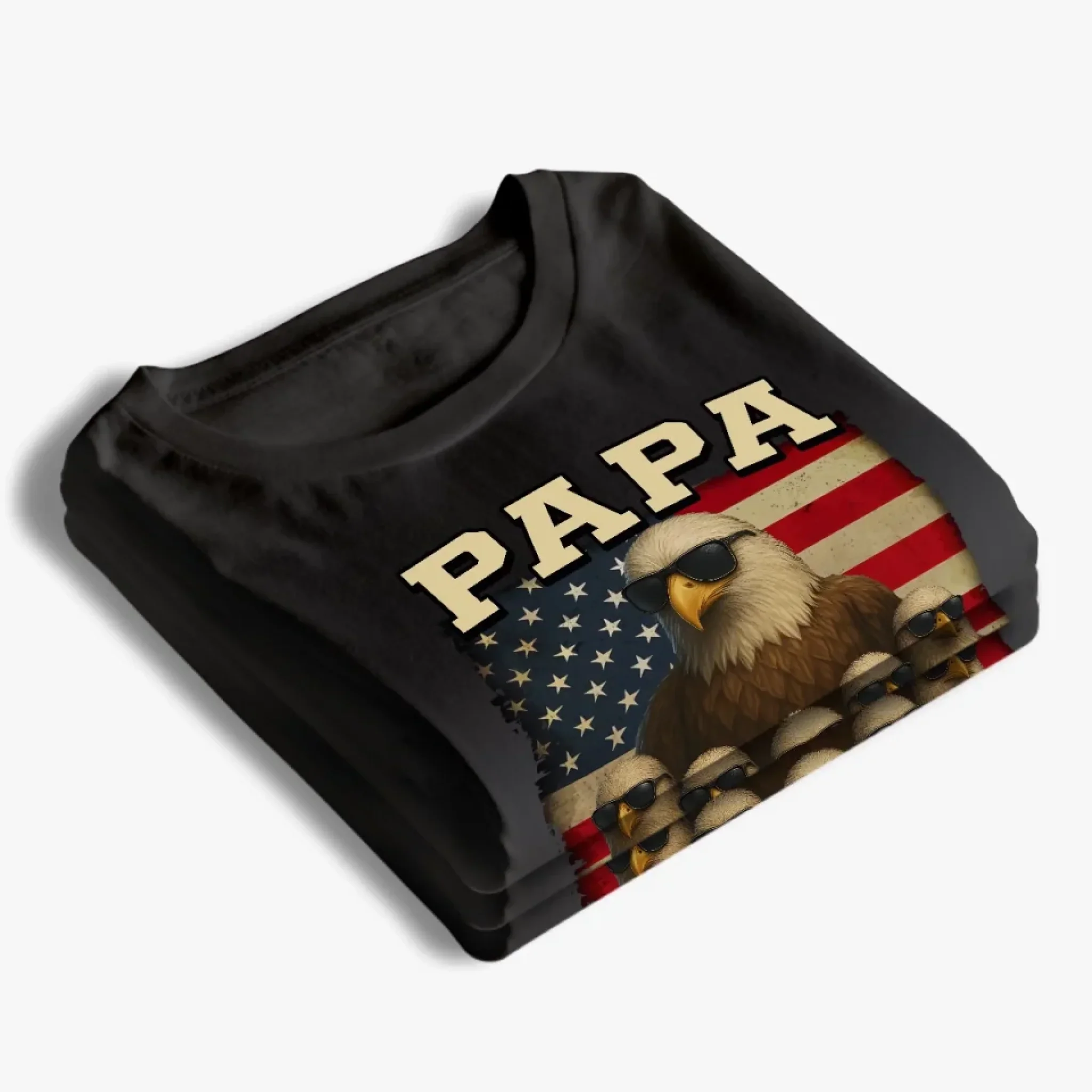 No Storm Too Big With Papa In The Sky - Family Personalized Custom Unisex T-shirt, Premium T-shirt, Hoodie - Father's Day, Gift For Dad, Grandpa - Image 4