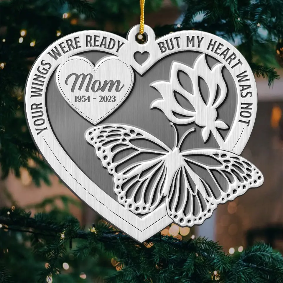 Not A Day Goes By That You Are Not Missed - Memorial Personalized Custom Ornament - Metal Custom Shaped - Sympathy Gift, Christmas Gift For Family Members