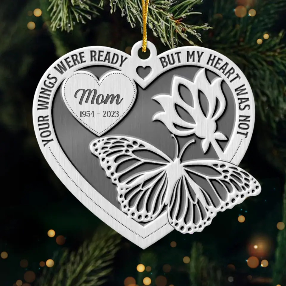 Not A Day Goes By That You Are Not Missed - Memorial Personalized Custom Ornament - Metal Custom Shaped - Sympathy Gift, Christmas Gift For Family Members - Image 2