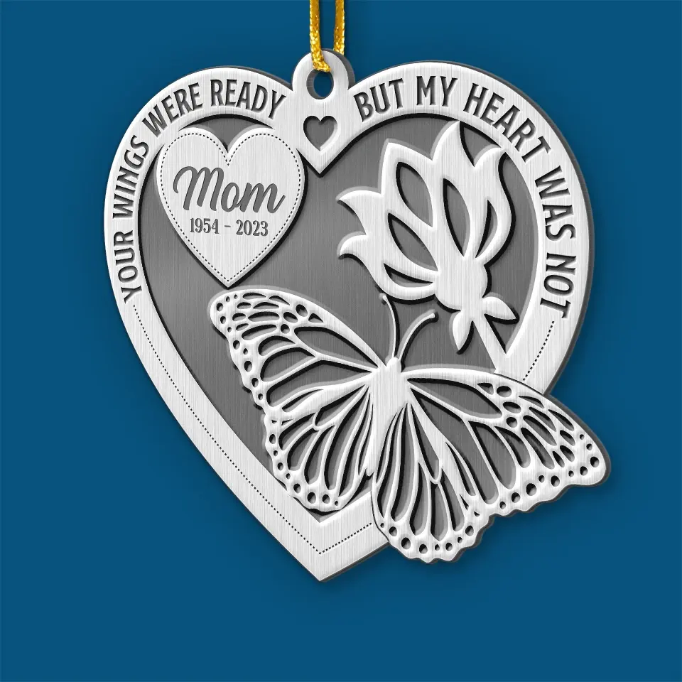 Not A Day Goes By That You Are Not Missed - Memorial Personalized Custom Ornament - Metal Custom Shaped - Sympathy Gift, Christmas Gift For Family Members - Image 3
