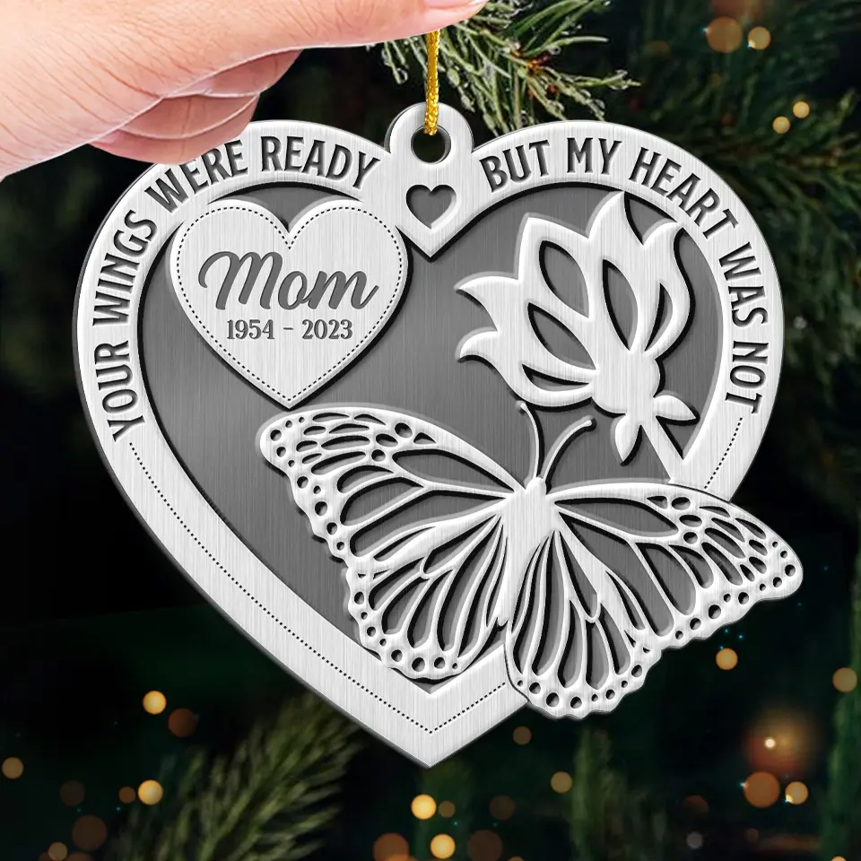 Not A Day Goes By That You Are Not Missed - Memorial Personalized Custom Ornament - Metal Custom Shaped - Sympathy Gift, Christmas Gift For Family Members - Image 4