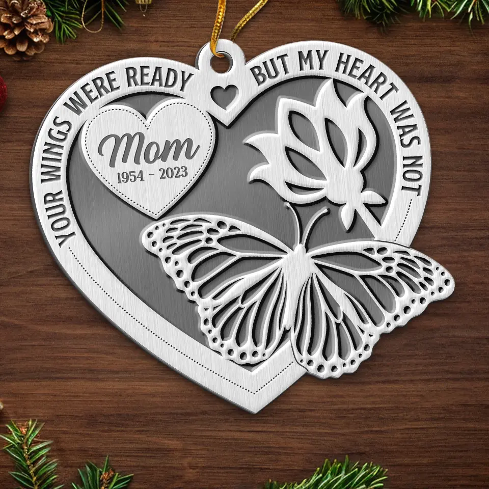 Not A Day Goes By That You Are Not Missed - Memorial Personalized Custom Ornament - Metal Custom Shaped - Sympathy Gift, Christmas Gift For Family Members - Image 5