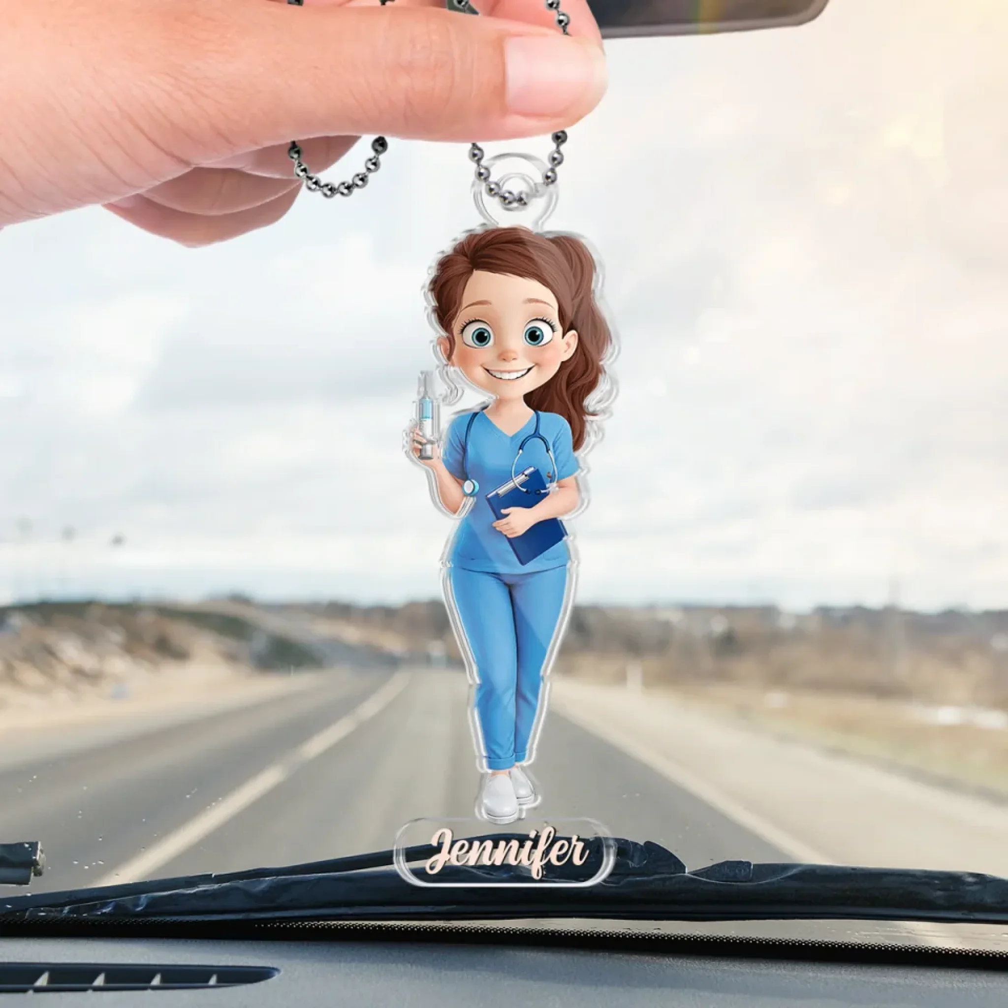Not All Heroes Wear Capes, Some Wear White Coats - Nurse Personalized Custom Car Ornament - Acrylic Custom Shaped - Appreciation, Thank You Gift, Nurse Life, Doctor Life - Image 4