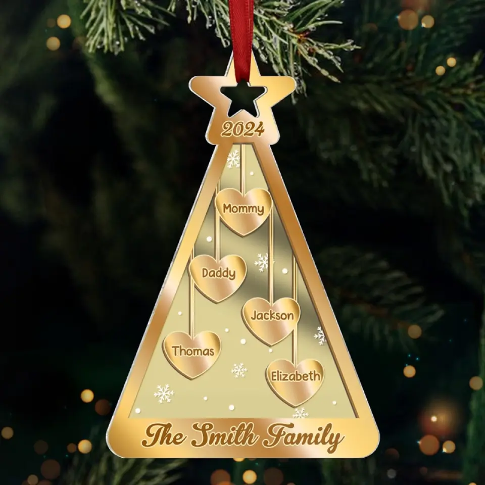 Nothing Beats A Christmas Spent With Family And Loved Ones - Family Personalized Custom Mirrored Acrylic Ornament - Christmas Gift For Family Members