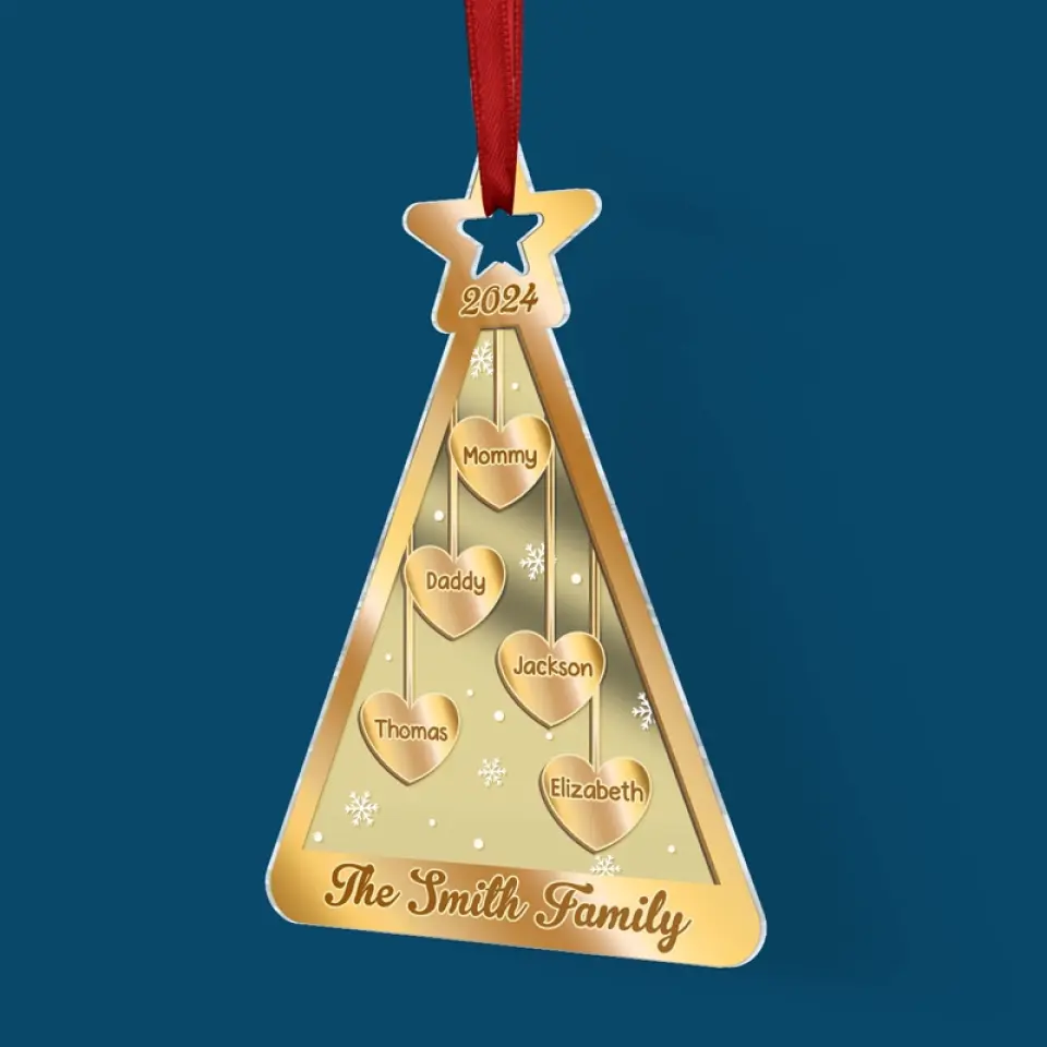 Nothing Beats A Christmas Spent With Family And Loved Ones - Family Personalized Custom Mirrored Acrylic Ornament - Christmas Gift For Family Members - Image 4