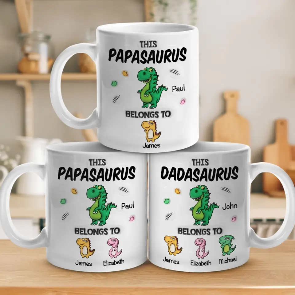 Nothing Can Describe My Love To You - Family Personalized Custom 3D Inflated Effect Printed Mug - Father's Day, Gift For Dad, Grandpa - Image 4